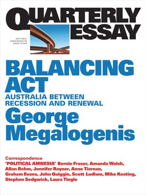 cover image of Quarterly Essay 61 Balancing Act